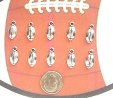 NEW-20 TIBET SILVER "FOOTBALL" CHARMS/PENDANTS-WOW