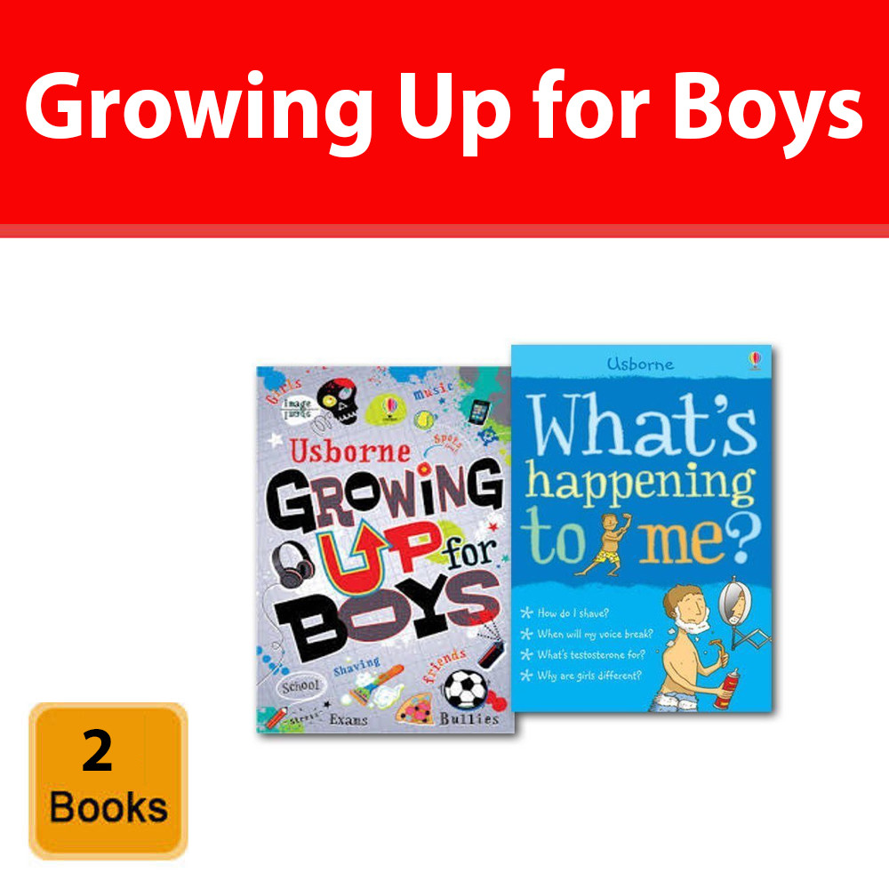 Usborne What's Happening to Me (Facts Of Life) & Growing Up for Boys 2 Book set
