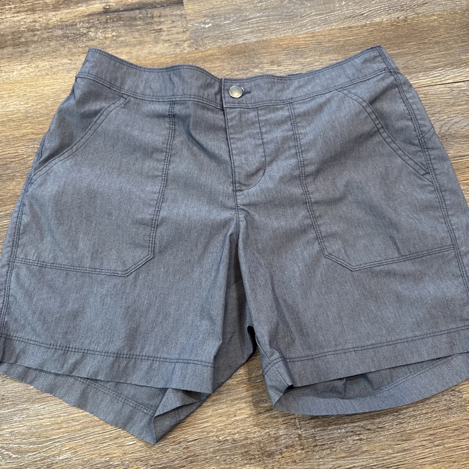 Pantalones cortos elásticos Columbia para mujer azul claro cancha senderismo aire libre 10 Foto 2 de 4