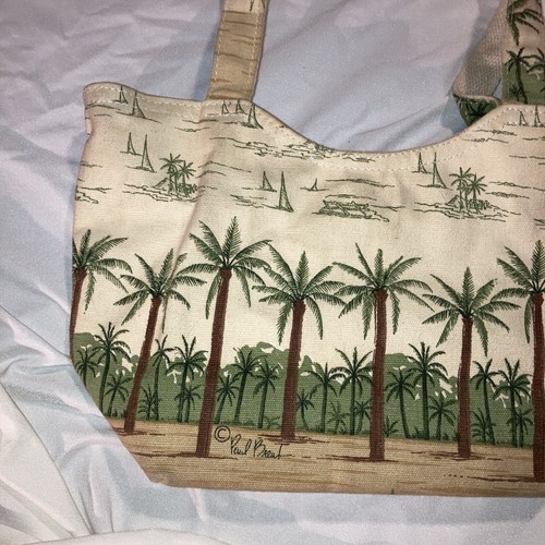 Paul Brent Seaside Collection Small Zipper Double Handle Tote Bag sun sand Art ! - Picture 10 of 22