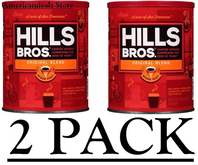 2 PACK Hills Bros. Original Blend Ground Coffee 42.5 oz (Total 85 oz)