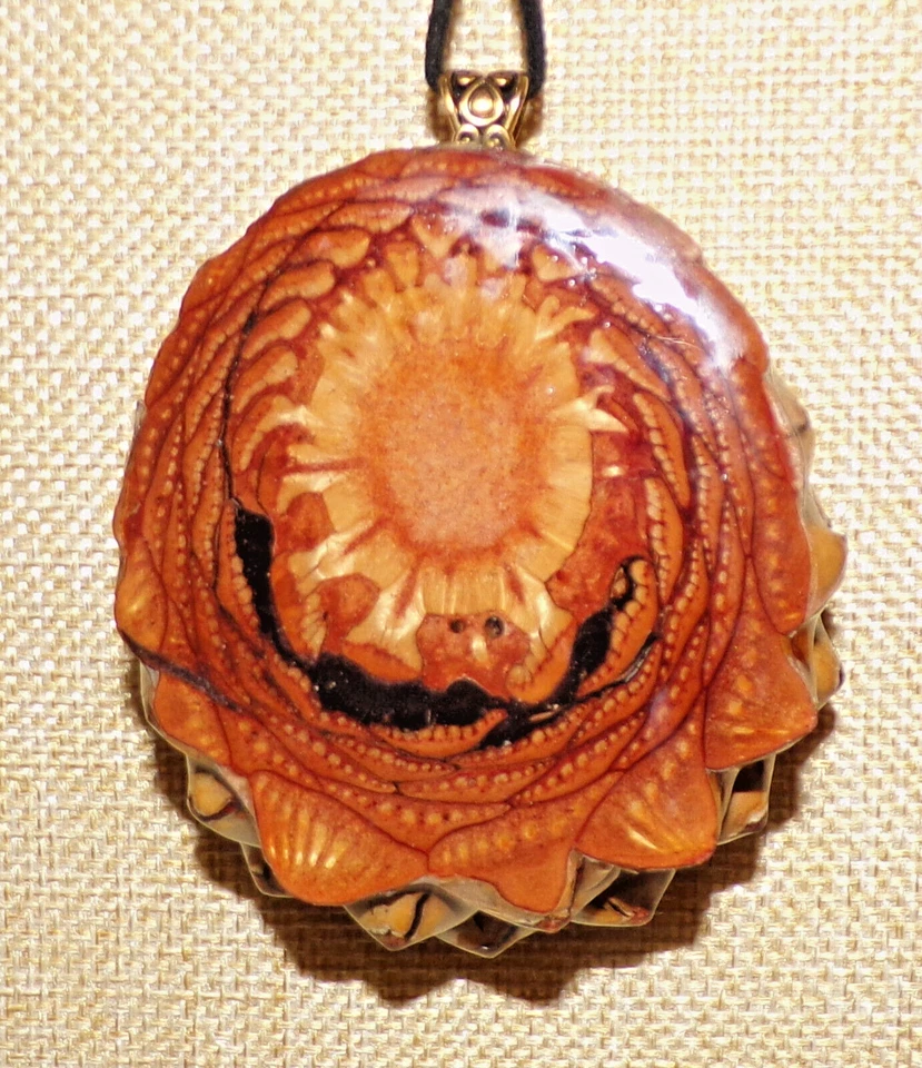 Perilla Cono de Pino - Estrella de David - Colgante con Piedras Preciosas de Soporte Foto 4 de 4