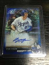 2017 Bowman Chrome Ryan O'Hearn RC AUTO /150 Autograph Blue Mega Refractor Mojo
