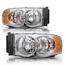 For 2002-2005 Dodge Ram 1500 2500 3500 Headlight Halogen Headlamp Lhrh