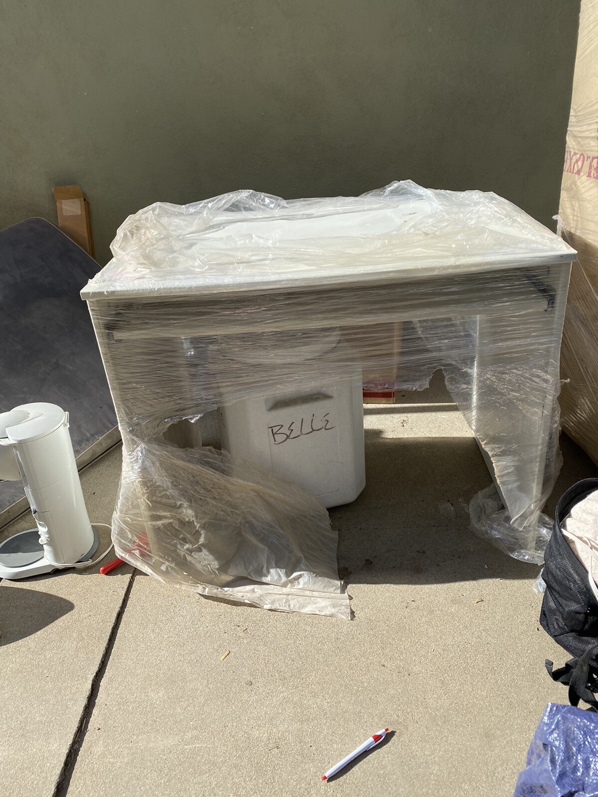 wood white desk eBay