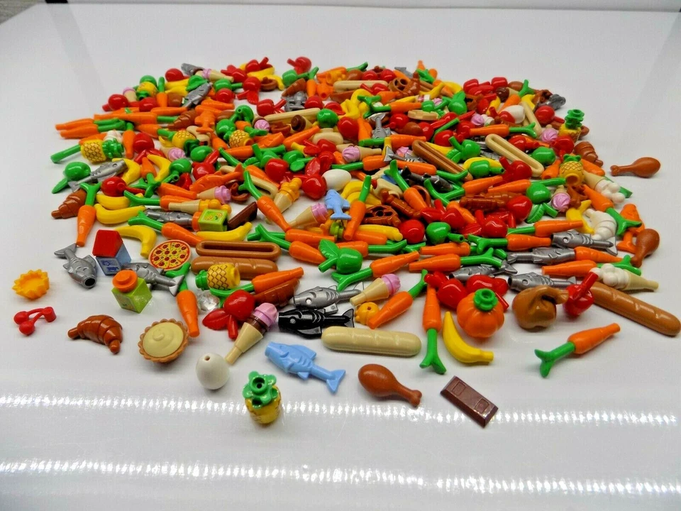 LEGO 50 Piece Minifigs Friends Food Accessories Lot {WASHED} - Image 2 of 4