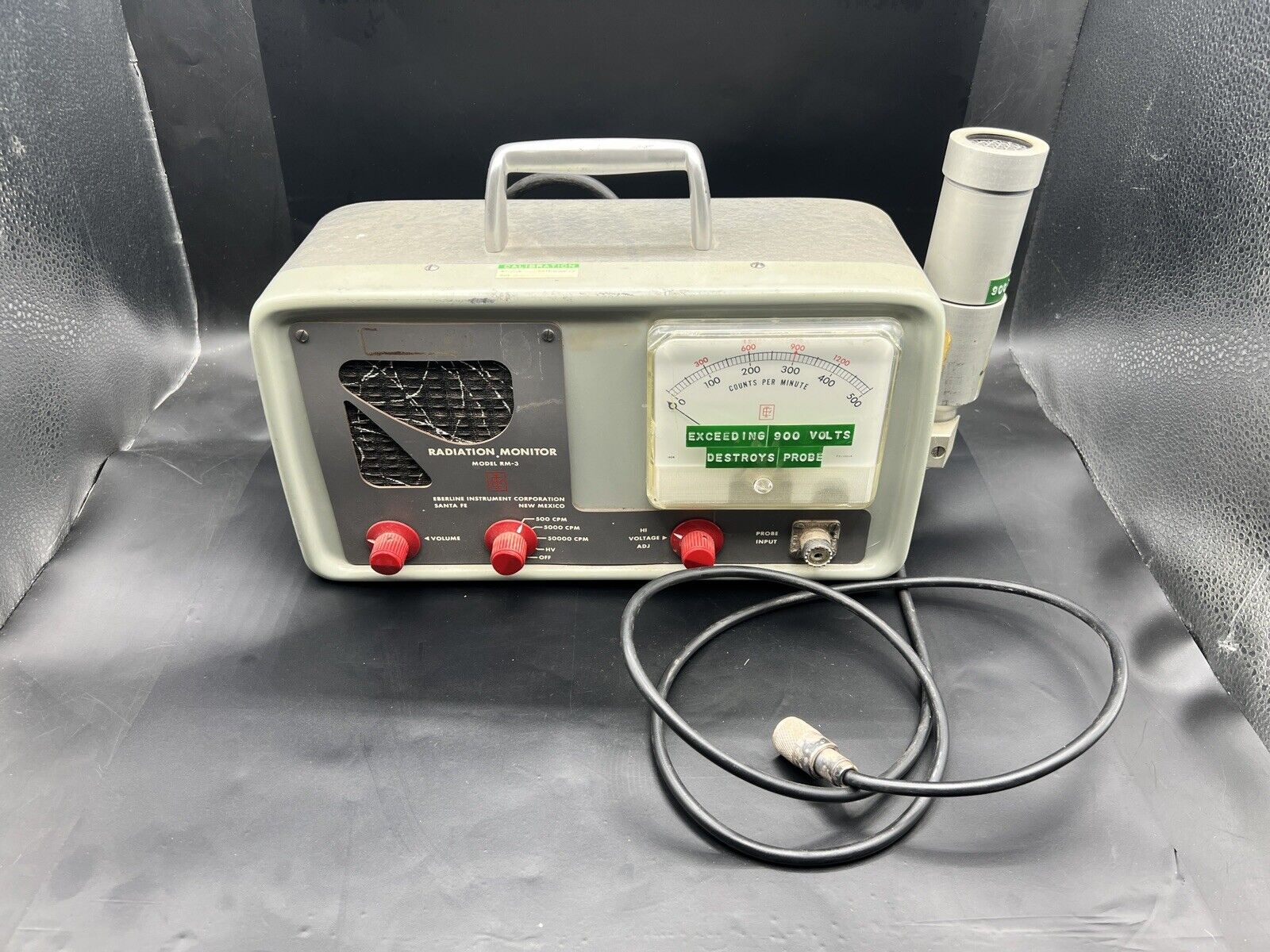 Vintage Eberline RM-3 Radiation Monitor / Count Rate Meter