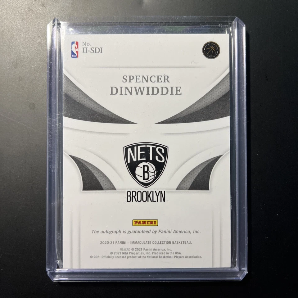 2020-21 Panini Immaculate Immaculate Ink /99 Spencer Dinwiddie #II-SDI Auto - Image 2 of 2