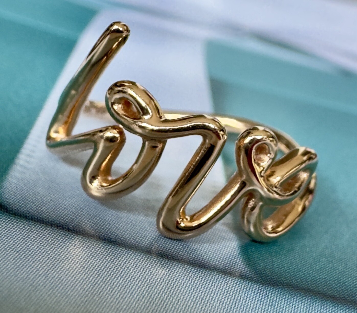Tiffany Paloma Picasso Graffiti Love Ring-18k Gold Size