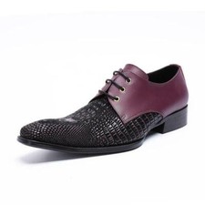 Men Punk Leather Business Lace up Dress Formal Party Gothic Shoes Loafers