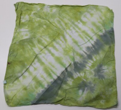Tie Dye Bandana 21'' x 21'' Green Snake Corner 100% cotton