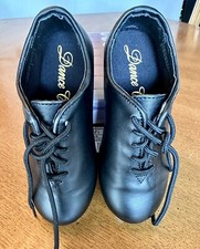Child  s Black Tap Shoes Barely Worn In The Box-Brand-Dance Studio