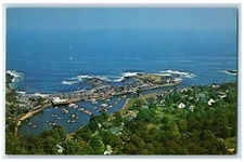c1960's Air View Of Perkins Cover Ogunquit Maine ME Unposted Harbors Postcard