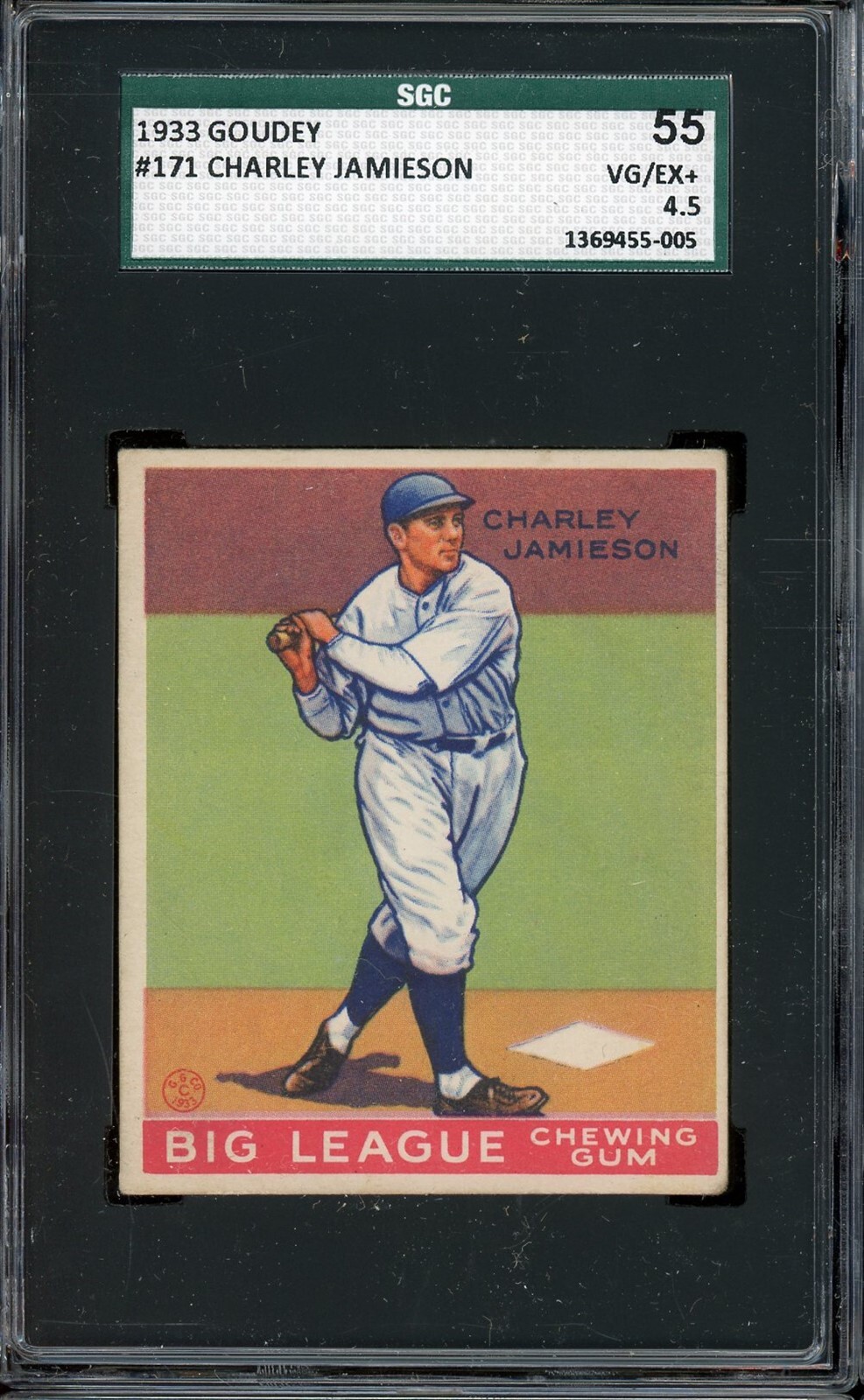 1933 Goudey Baseball #171 Charley Jamieson SGC 4.5