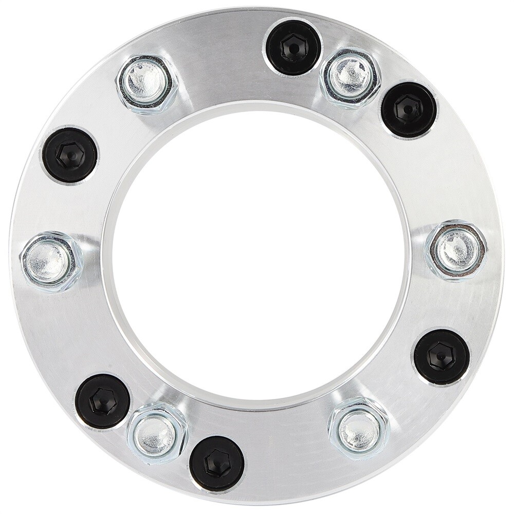 YHTAUTO 5x5.5 To 6x5.5 Wheel Adapters 2" Compatible With Dodge Jeep Ram Models: Dakota Durango Ram 1500 CJ5/7, Tire Adapters W/M14x1.5 & 12.9 Grade Studs, 108mm Center Bore 2PCS Black, Spacers