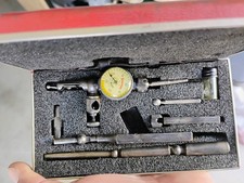 Starrett No. 711 Last Word Dial Test Indicator .001" w/Case & Attachments 