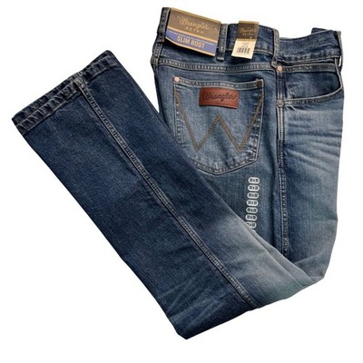 Wrangler Retro Slim Boot Jeans Mens 33x32 Medium Wash Western Denim