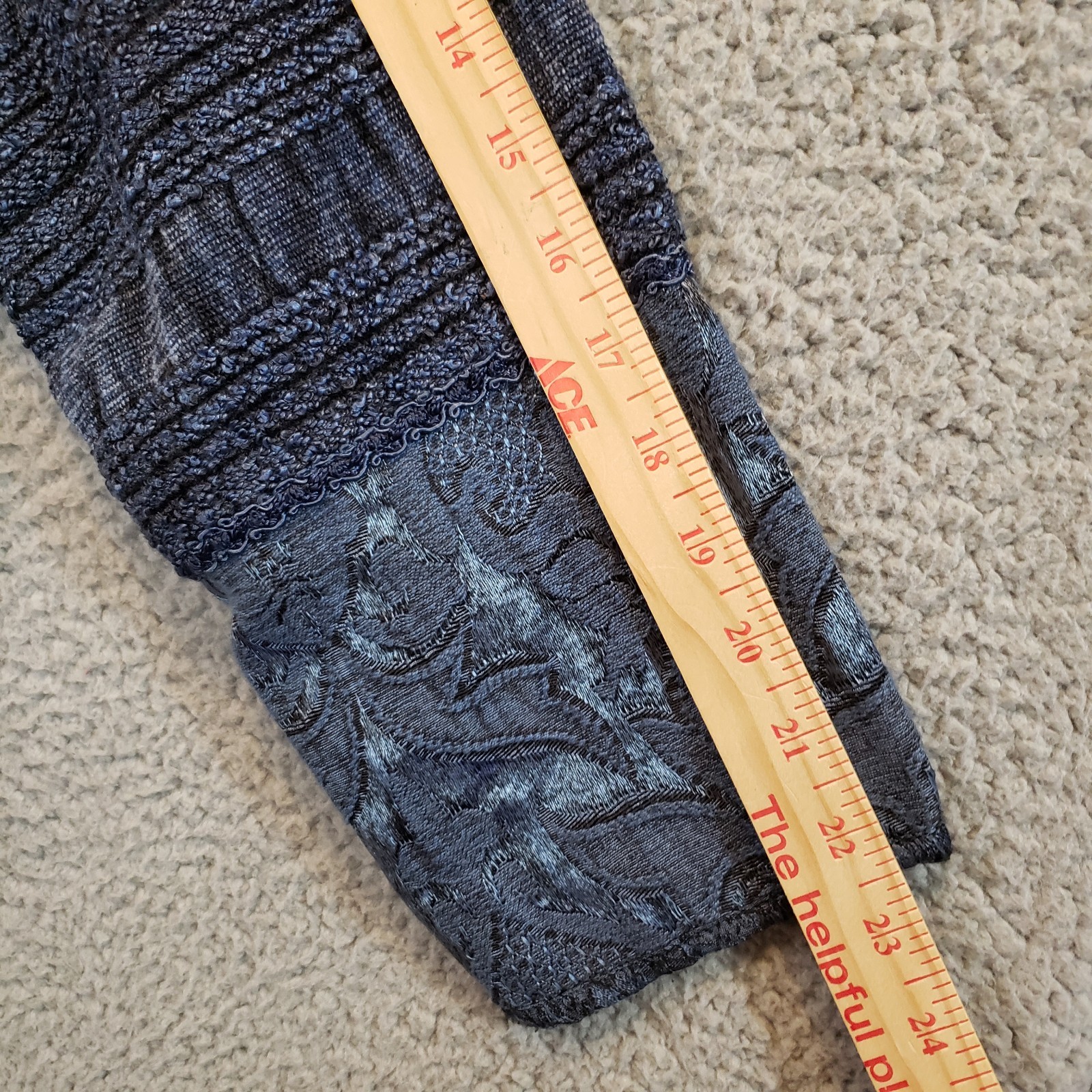 Flashback Velvet Patchwork Jacket Womens M Blue C… - image 13