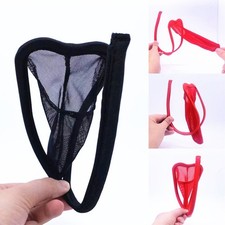 Mens C-string Bulge Pouch C-Back Thongs Briefs Sheer Mesh Lingerie,Underwear