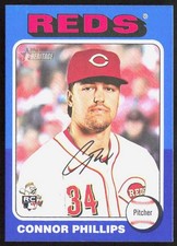 2024 Topps Heritage High Number CONNOR PHILLIPS Blue Border SP Rookie Card #674