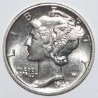 1942 Mercury Dime CHOICE BRILLIANT UNCIRCULATED (K254)