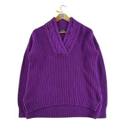 Lauren Ralph Lauren Pull Femme Taille S Violet #QWE1454 - Photo 1/4