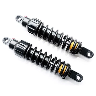 Amortisseur Noir Alu 33 cm 13" Réglable Huile Pour Harley Davidson Sportster - Photo 1/4