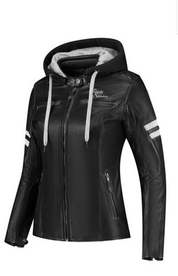 Rusty Stitches  Joyce Hooded  V2 -  Motorrad Lederjacke Damen - Gr: 52 - Wie NEU