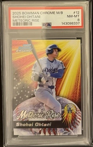 2025 Bowman Chrome - Meteoric Rise Shohei Ohtani #MR-12 Mojo Refractor PSA 8