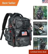 Multi-Functional Fishing Tackle Backpack with Dual Rod Storage - Great Gift Idea