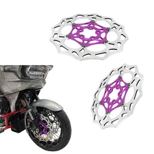 1 Set Floating 13.5" Purple Front Brake Rotor for Harley 23-later FLHXSE FLTRXSE