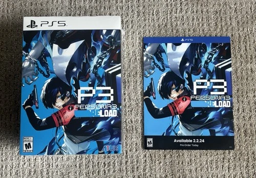 PERSONA 3 RELOAD COLLECTORS AIGIS EDITION PS5 WITH MINI GAMESTOP PROMO POSTER