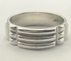 Vintage Sterling Silver Pancake Style Wedding Band Size 12.75