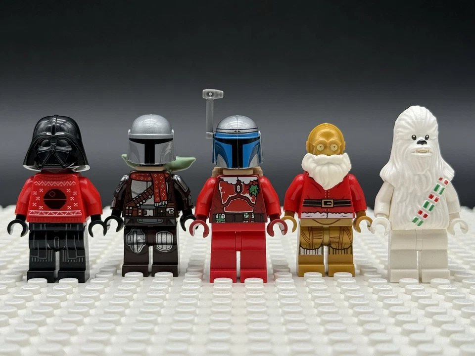 LEGO Star Wars Christmas Minifigure Lot Jango Fett, Darth Vader, Santa, Grogu - Image 2 of 4