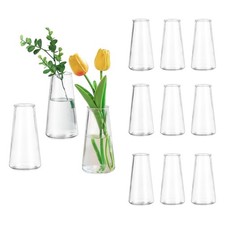 Clear Flower Vases for Centerpieces: Modern Glass Vase Set of 12 for Wedding ...