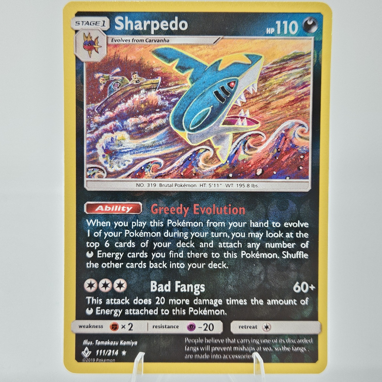 Sharpedo Reverse Holo SM - Unbroken Bonds 111/214 NM