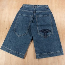 JNCO Wide Load baggy loose denim jean shorts jorts sz 28 90s y2k raver skater