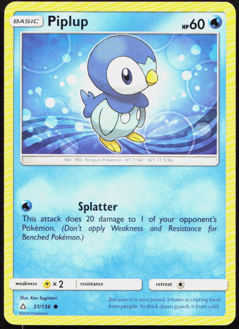 Piplup (31) Common SM - Ultra Prism 31/156 MP