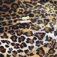 2pc Gold & Silver Letter Nameplate Necklaces ...