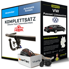 Für VW Passat Limousine B6 3C2 Anhängerkupplung abnehmbar +eSatz 13pol uni 05-10