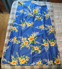 Hawaii Vintage Pareau Sarong Dress Blue Floral 14 Styles Ankle Length