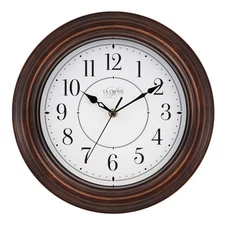 404-2630W 12 Inch Evelyn Quartz Wall Clock with Silent Movement