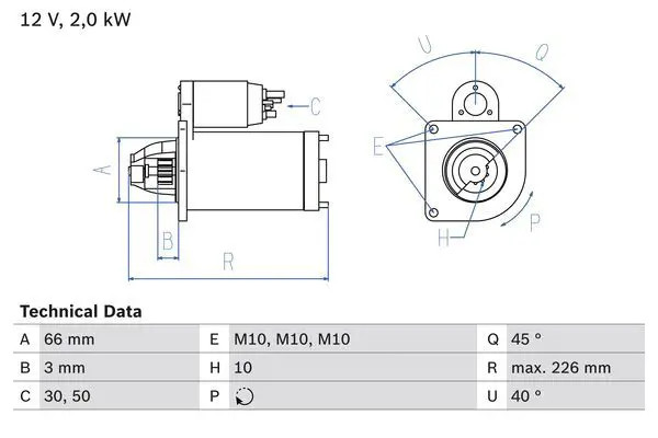 Bosch Motorino Di Avviamento 0 986 029 090, - Immagine 2