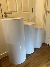  Round Plinth Cylinder Pedestal Wedding Cake Flower Display Stand DIY-Set of 3