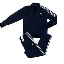 Adidas Essentials Tricot 3-Stripes Navy Tracksuit 2 Piece Set Men  s Large