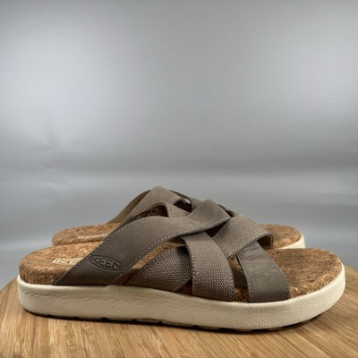Keen Elle Sandals Womens 9 Brown Slip On Comfort Slides Outdoor Casual Footwear