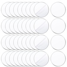 Tongcloud 50pcs 2 Inch Round Clear Acrylic Plexiglass Sheet 2'', Transparent