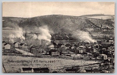 Danville PA RARE PHOTO COPYRIGHT AG HARRIS 1910 REAL PHOTO 5.5 X 3.4 INCHES