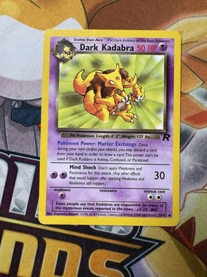 Pokémon TCG Dark Kadabra Card 39/82 Unlimited MP