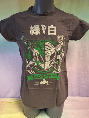 Loot Crate Power Rangers 100% cotton print geek Grey T-Shirt Ladies UK - XL